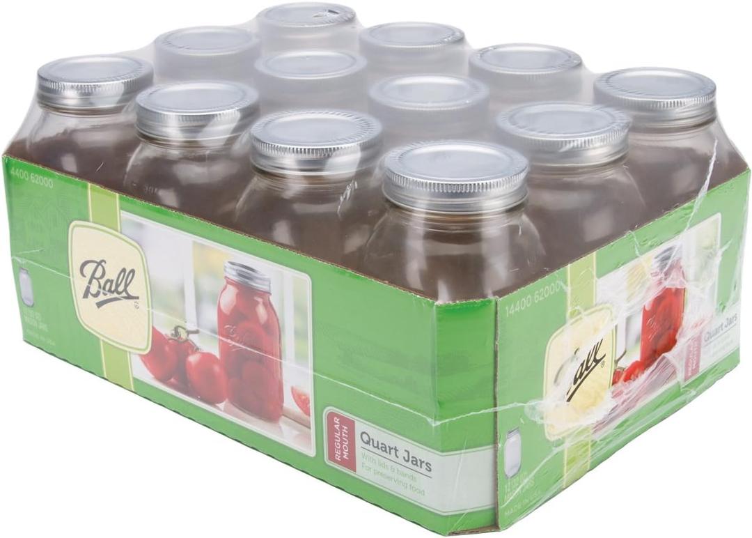 Ball Canning Jar Regular Mouth 32oz with Lid - Case of 1-12 Count