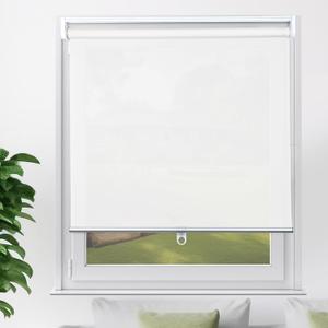 Cordless Roller Shades Pull Down Window Blinds Room Darkening Rolled Up Shades with Push-Pull Rod for Home and Office Bedroom Bathroom Living Room 46"W x 72"H
