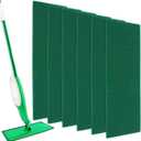 KEEPOW Scrub Mop Pads Replacement Compatible with Libman Freedom Spray Mop, Mop Scrubber Attachment for Floor Cleaning, Fit for Rubbermaid and Turbo & Other 18 Inch Microfiber Mops (Dark Green, 6 Pack)