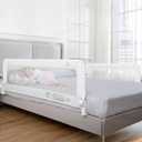ComfyBumpy 2-Pack Bed Rail for Toddlers 55.5" L x 19.5" H | Toddler Bed Rails for Twin, Full, Queen & King Mattress Size | Swing Down Rail Guard | Mattress Side Rail for Kids | White, 55.5 | Standard | 2-Pack