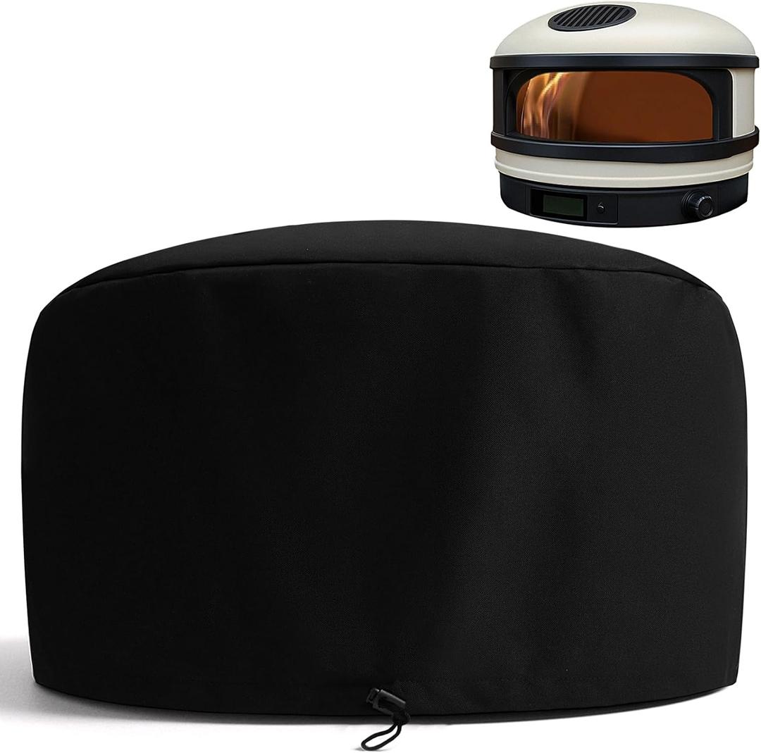 Waterproof Pizza Oven Cover for Gozney Arc XL, COMPEAK Outdoor Pizza Oven Accessory Made of 600D Thick Fabric, Tear Resistant, Windproof with Drawstring (Cover Only) (Black)