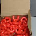 Soaoo 60 Pcs Christmas Candy Cane Shaped Tube Containers Bulk 12 Inch Empty Holiday Candy Tubes with Red Topper Christmas Plastic Crutch Container for Candy Chocolate Stocking Filler