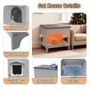 Heated Cat House Outside for WinterPlastic Cat House Waterproof for Outdoor, Feral Cat Shelter with Escape Door, Easy to Assemble Easy to Clean