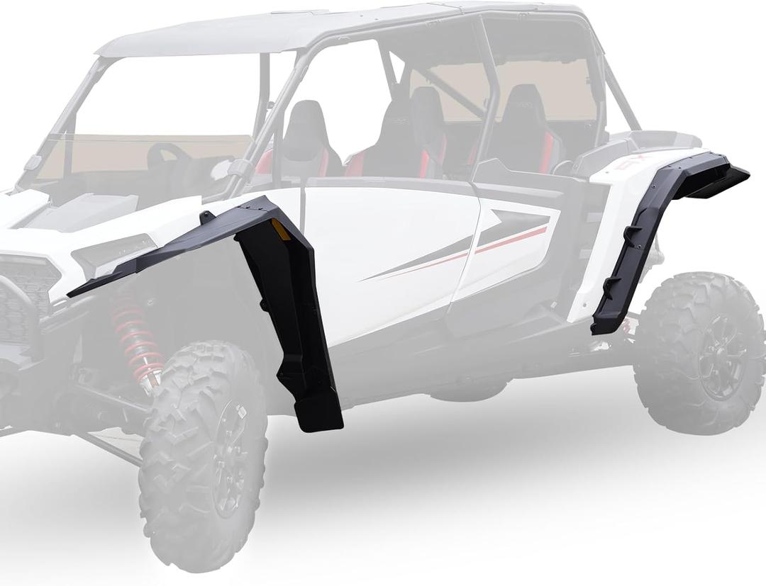KIWI MASTER Full Coverage Fender Flares for 2024-2026 Polaris RZR XP 1000/RZR XP S 1000 Accessories, Replace OEM 2889133, Front & Rear Widened Fenders, Extended Mud Flaps Guards, 4 Pcs Set