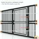 74.8" Extra Tall Pet Gate for Cats29.5"-51.6" Extra Wide Cat Gate,Pressure Mounted Easy Walk Through Pet Gate with Door for Stairs, Doorways, Kitchen(Black)
