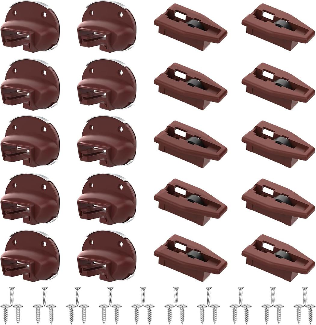 Upgrade Drawer Slides for kenlin Rite-Trak II Replacement, 10 Sets of Improved 168 Track Guides with Metal Back, Universal Drawer Guide for Dresser, Nightstand Drawers from Most Furniturers