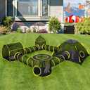 Outdoor Cat Enclosures for Indoor Cats, Outdoor Cat Tent with Tunnel for Multiple Cats, Cat Playpen for Pet Kitty Rabbits Ferrets Puppy and Other Small Animals, (Styles 9)