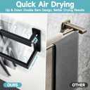 Alise Double Towel Bar, 28" Double Towel Racks for Bathroom, Matte Black