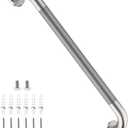 Chrome Grab Bar 36 Inch, iHansee Anti-Slip Bathroom Grab Bar w/Knurled Grip, Stainless Steel Long Safety Handrail for Toilet Bathtub Stair, Wall Mounted Shower Handle Handicap Bars for Elderly