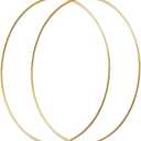 2 Pack 20inch Large Metal Floral Hoop Wreath Macrame Gold Craft Hoop Rings for Making Wedding Wreath Decor, Dream Catcher and DIY Wall Hanging Crafts (20inch)