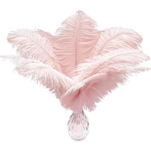 Piokio 20pcs Natural Light Pink Ostrich Feathers 10-12 inch (25-30cm) Bulk Feathers for Home Decoration and DIY Clothing and DIY Clothes Decoration, Gatsby Decorations