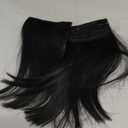Rich Choices Short Clip in Hair Extensions Real Human Hair - 2PCS Remy Mini Clip ins Hairpiece for Women - Hairs Extensions for Thin Hairs 6 Inch #1 Jet Black