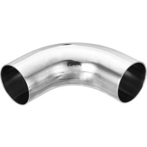 PATIKIL 90 Degree Mandrel Bend Elbow, 1 3/4 Inch OD Steel Exhaust Elbow Exhaust Piping Connector 304 Stainless for Exhaust Pipe Modified Stair Handrail HVAC