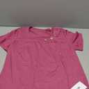 Womens Summer Tops Short Sleeve Asymmetrical Neck T Shirts with Buttons, Size Small