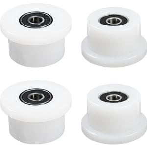 Qty.4 Machined Wheels/Rollers Compatible Total Gym Replacement, Fits Models 1000,1100,1400,1500,1600,1700,1800,1900,Achiever,Force,Gold,Max,Platinum,Platinum Plus,Pro,Supra, Supreme,Ultima,Ultra,XLI