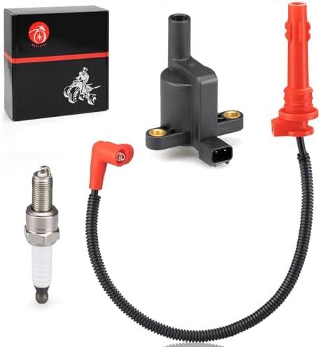 Ignition coil w/Wire Cap & Spark plug for Polaris Ranger 570 RZR 570 2012-2022 ACE 570 2016-2019 ACE 325 2016