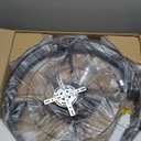 VOLISUN Caged Ceiling Fan with Light and Remote,23.6 inch Fandelier Ceiling Fan with Light Flush Mount, Farmhouse Bladeless Ceiling Fans with Lights for Kitchen,Bedroom