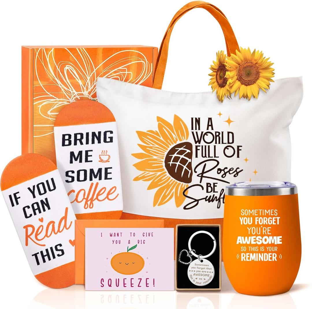 Gifts for Women Girls Best Friend Sister Wife Girlfriend Daughter - Unique Birthday Valentines Mothers Day Christmas Gifts for Her, Sunflower Sunshine Inspirational Thinking of you Gift