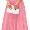 PRETTYGARDEN Spring Casual Dresses for Women 2025 Summer Business Work Midi Sleeveless A Line Pleated Cocktail Dress (Medium, Pink)