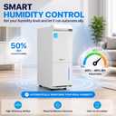 4000 Sq.Ft Dehumidifier, 64 Pint Smart Humidity Control, Drain Hose