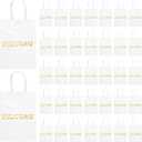 Jexine 100 Pcs Welcome Gift Bags 5.9 x 3.1 x 8.1 inches Kraft Paper Welcome Bags for Wedding, Hotel Guests, Church Visitors, Retail Shopping(White)