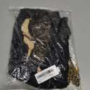 Women 2Pcs Lingerie Set Lace See-Through Sleeveless Camisoles High Waist Long Skirts with Chain Sleepwear (Black, M)