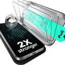 ESR 3 Pack for iPhone 16/ iPhone 15 Screen Protector, Military Grade Shatterproof, 9H Hardness, Full Coverage Tempered Glass with UltraFit Tray