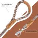 Mile High Life | Premium Leather Dog Leash | Strong Rope Leash | Leather Handle | Zinc Alloy Strong Clasp | Small Medium Large Dogs | 4/5/6 Feet(Brown, 60 Inch (Pack of 1))