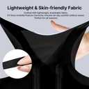 Fit Geno Invisilite Posture Corrector for Women, Adjustable Back Brace for Hunchback Slouching, Upper Back Neck Shoulder Pain Relief, Lightweight Discreet Under Clothes, Large (Black)