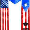 Graduation Stole Class of 2026, 72 Inch Flag Graduation Sash for College