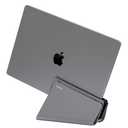 tyonit TiltSnap Pro Vertical Laptop Stand for MacBook Pro 14" & 16", Auto Thunderbolt4 USB-C Connection, Seamless Connection to The Docking Station or Display, 40Gbps, 100W PD, Space Gray