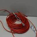 100FT Dog Runner for Yard with 15FT Tie Out Cable - Heavy Duty Trolley System for Large Dogs Up to 250LBS, Backyard/Park/Camping Use (Red, 100FT+15FT)