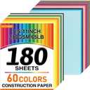 180 Sheets Heavy Colored Cardstock 8.5" X 11"，60 Assorted Colors Construction Paper，180GSM/65LB Card Stock Bulk，Cardstock Printer Paper for Printing, DIY Craft, Card Making, Party Dec