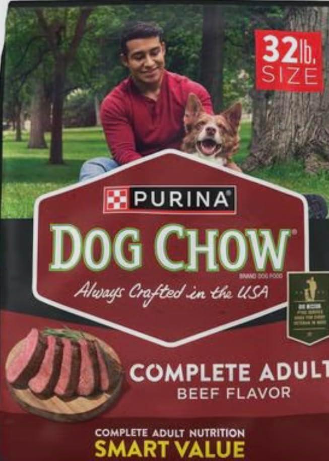 Dog Chow Complete Adult Beef Flavor Dry Dog Food, 32-lb bag (EXP 01/14/27)