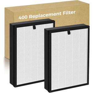 2 PACK 400 Replacement Filter Compatible with Puroair 400 Air Purifier, 3-in-1 True HEPA High-Efficiency Activated Carbon Filter for Home Large Room