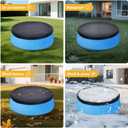 SAFANA 6ft Inflatable Pool Covers for Above Ground Pools [ Cover Diameter: 6ft ] Round Pool Cover for Inflatable Easy Set Pool with Elastic Band, Swimming Pool Windproof Dustproof (Black)
