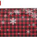 Black and White Buffalo Check Snowflake Snowy Plaid Mailbox Covers Magnetic Mailbox Wraps Post Letter Box Cover Standard Oversize 21"X18"/25.5" X 21" Mailwrap Garden Home Decor
