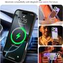 OOK Magnetic for iPhone 16 Pro Case Light Purple Butterfly with Flower Nebula Space Design [Compatible with MagSafe] Hard PC+Soft TPU Bumper Anti-Slip Ultra Thin Case, Light Purple