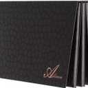 Allwon 4-Layer Book Shaped Magnetic Palette Large Empty Makeup Palette Storage Box for Eyeshadow Lipstick Blush Powder (Black)