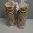 LITOPAK 50 Pack 12 oz Paper Containers with Vented Lids, Kraft Paper Food Cups, Soup Containers Cups with Lids, Disposable Bowls for Hot Soup for Storing Food or Carrying Out