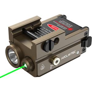 Pistol Flashlight Green Laser Combo 420 Lumens Pistol Light Recharge Tatical Flashlight Fits for Picatinny MIL-STD-1913 Rail, Fits for Glock (with Built-in Battery)