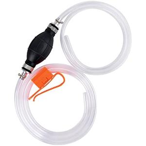 KATUMO Gasoline Siphon Hose, Gas Oil Water Fuel Transfer Siphon Pump, Portable Widely Use Hand Fuel Pump, Fuel Transfer Pump with PVC Hoses
