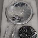 Makeup Mirror with Light, 30x Magnifying Mirror with 3 Lights Colors, 5000mAh Vanity Mirror Brushed Nickel - 360 Rotation, Brightness Adjustable Magnification, Modern Style Side Touch + Side Charge