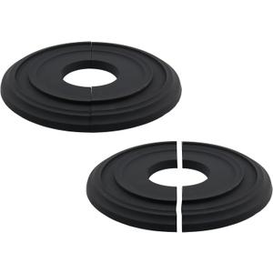 2PCS OD 12.2" Black Multiple Lines Split Ceiling Medallion Ceiling Light Fixture for Light Fixtures & Ceiling Fans