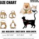 AIWAI Cat Harness and Leash for Walking, Escape Proof Soft Adjustable Vest Harnesses for Cats, Easy Control Breathable Soft Mesh with Control Handle for Large Cat Small Dog, Gift with Patch, Khaki