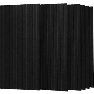 6 Pack Acoustic Panels, 47.2" x 23.6" Sound Proof Panels, Black