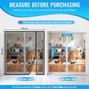 Magnetic Closure Screen Door, Reversible Mesh Door Screen Fits 72" x 80" Door, Heavy-Duty Magnetic Mesh Curtain for Sliding Door and French Door, Self-Sealing, Portable Patio Screen (74" x 81")