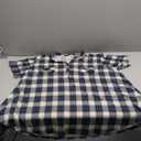 MONNURO Womens Plus Size Tops V Neck Plaid Shirts Summer Short Sleeve Work Casual Blouses, 4X