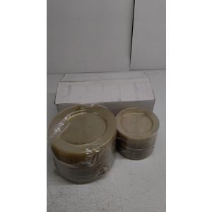 I00000 200 Pcs Clear Gold Plastic Plates - Disposable Party Plates, Gold Plate Disposable Include 100 Dinner Plate and 100 Dessert Plate, Plastic Plate for Party, Holiday, Wedding & Birthday I00000 200 Pcs Clear Gold Plastic Plates - Disposable Party Plates, Gold Plate Disposable Include 100 Dinner Plate and 100 Dessert Plate, Plastic Plate for Party, Holiday, Wedding & Birthday