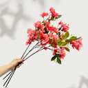 Silk Flowers with Stems,Bougainvillea Artificial Flowers,Long Stem Artificial Flowers for Home Wedding Centerpiece Table Decorations (3, Pink)